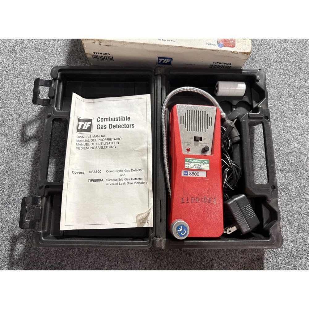 TIF8800 8800A Combustible Gas Detector 115V Case & Manual‎